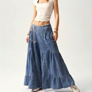 NWOT Bohemela XL Tiered Wide Leg Jeans